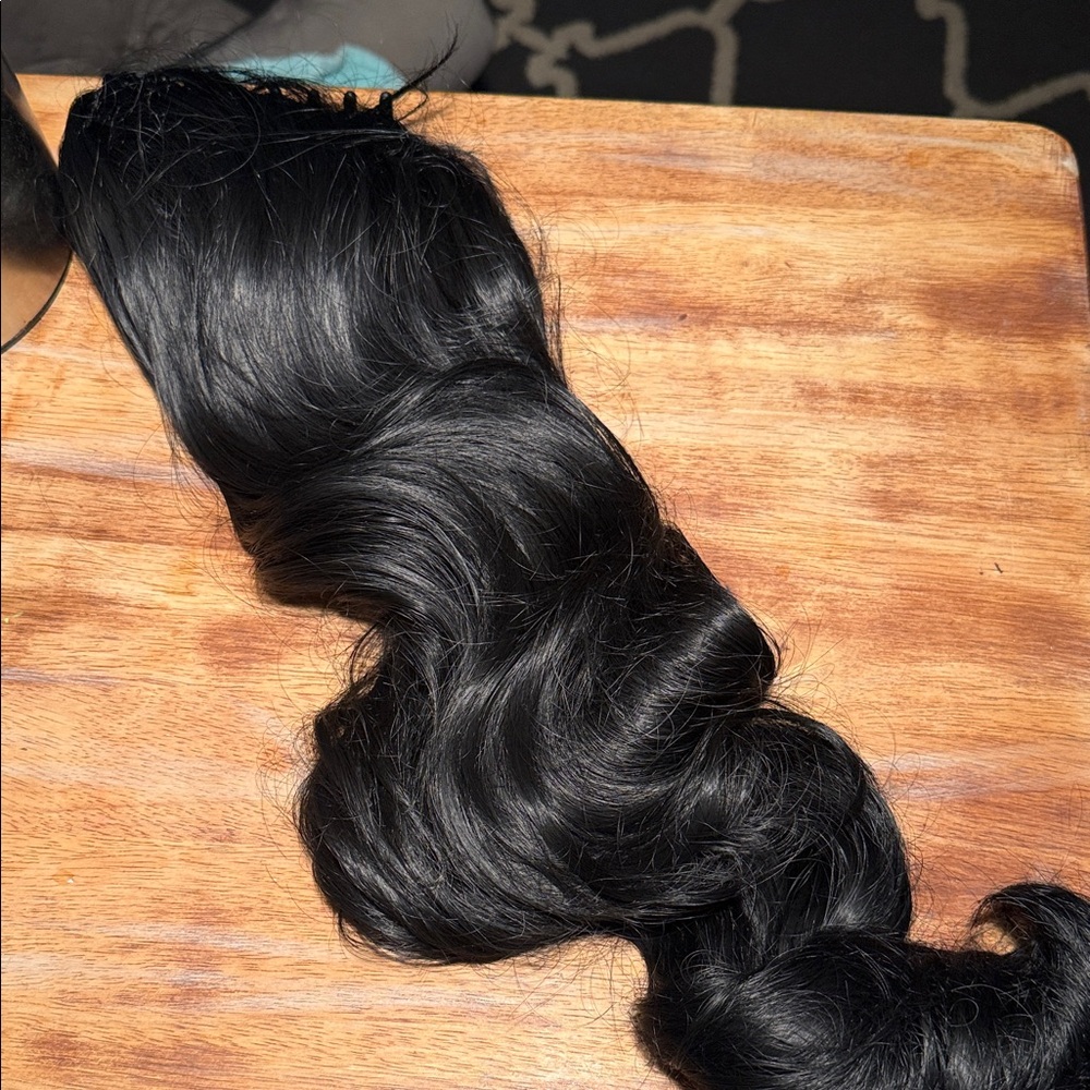 # 19 -Luxurious Black Clip In Hair Extension 23”